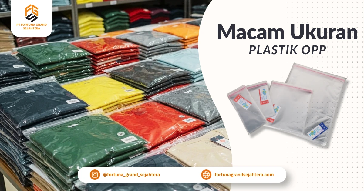 Tabel Macam-Macam Ukuran Plastik OPP